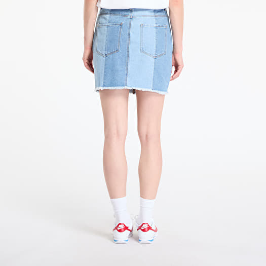 Minigonna In Jeans Donna Noisy May Regina - Blu Azzurro Con Elastico E Tasche Laterali