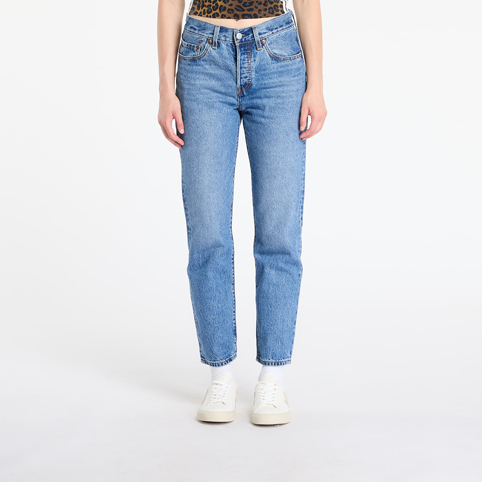 Sieviešu bikses Levi's® 501® Crop Jeans Medium Indigo Worn In - Blue