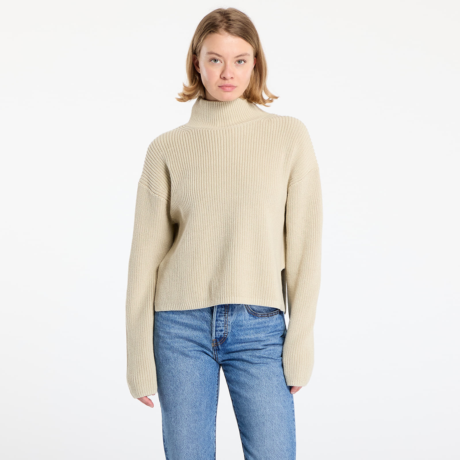 Pull Jeans Chunky Loose High Neck Sweater S - Calvin Klein - Modalova