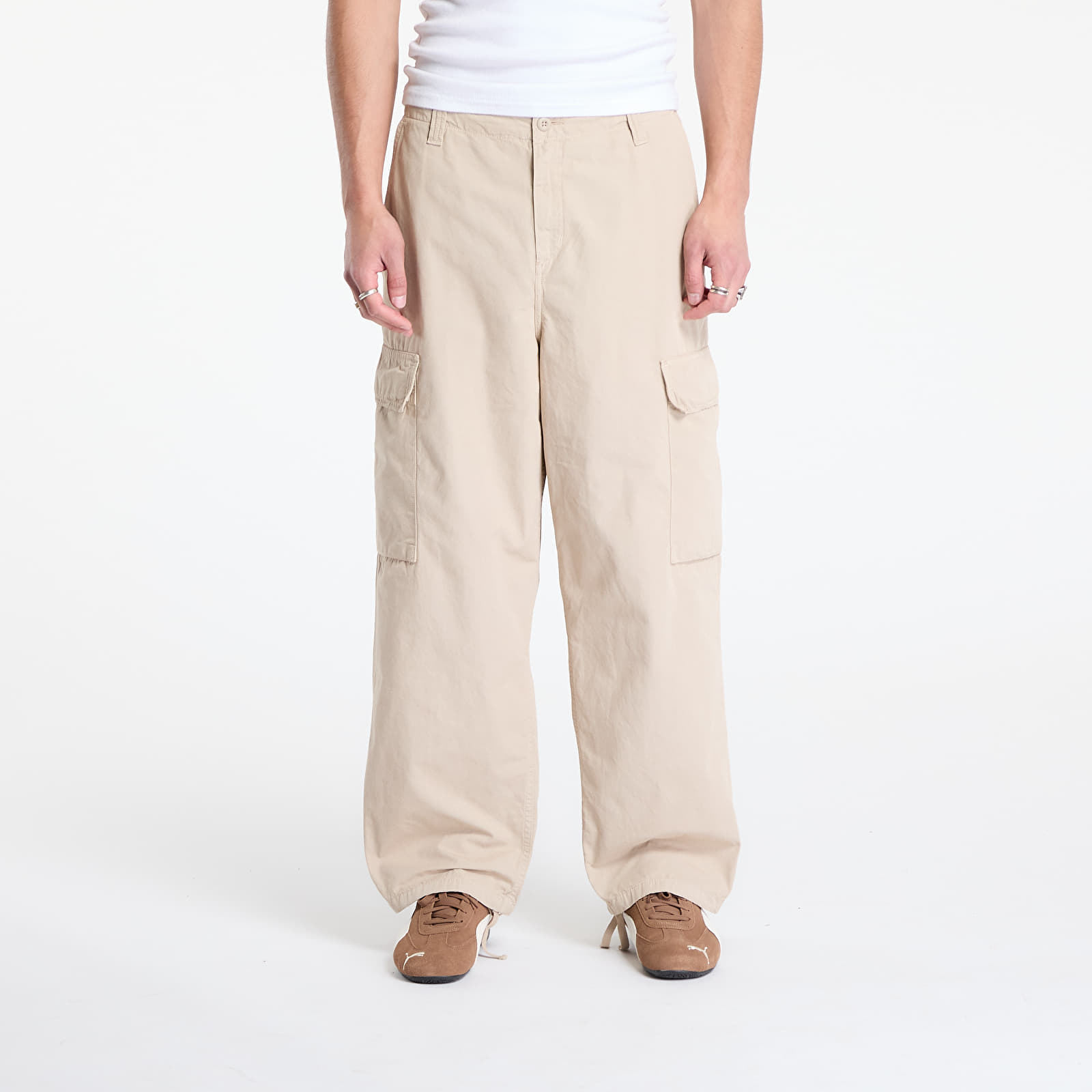 Heren broeken Carhartt WIP Kade Cargo Pant Wall Garment Dyed