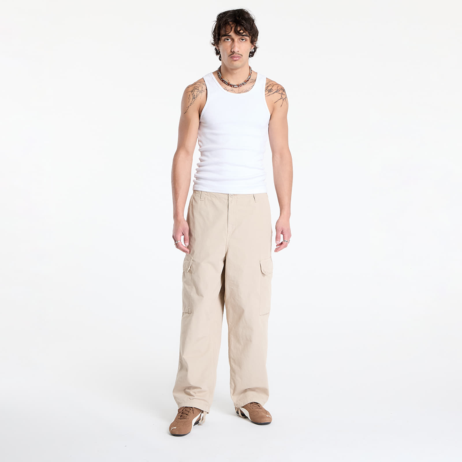 Heren broeken Carhartt WIP Kade Cargo Pant Wall Garment Dyed