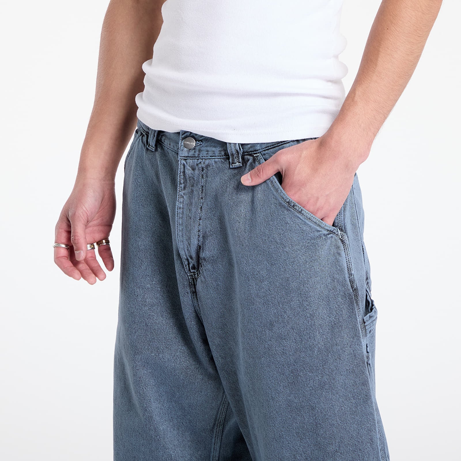 Παντελόνια Carhartt WIP OG Single Knee Pant Black/ Blue Fog Garment Dyed XS