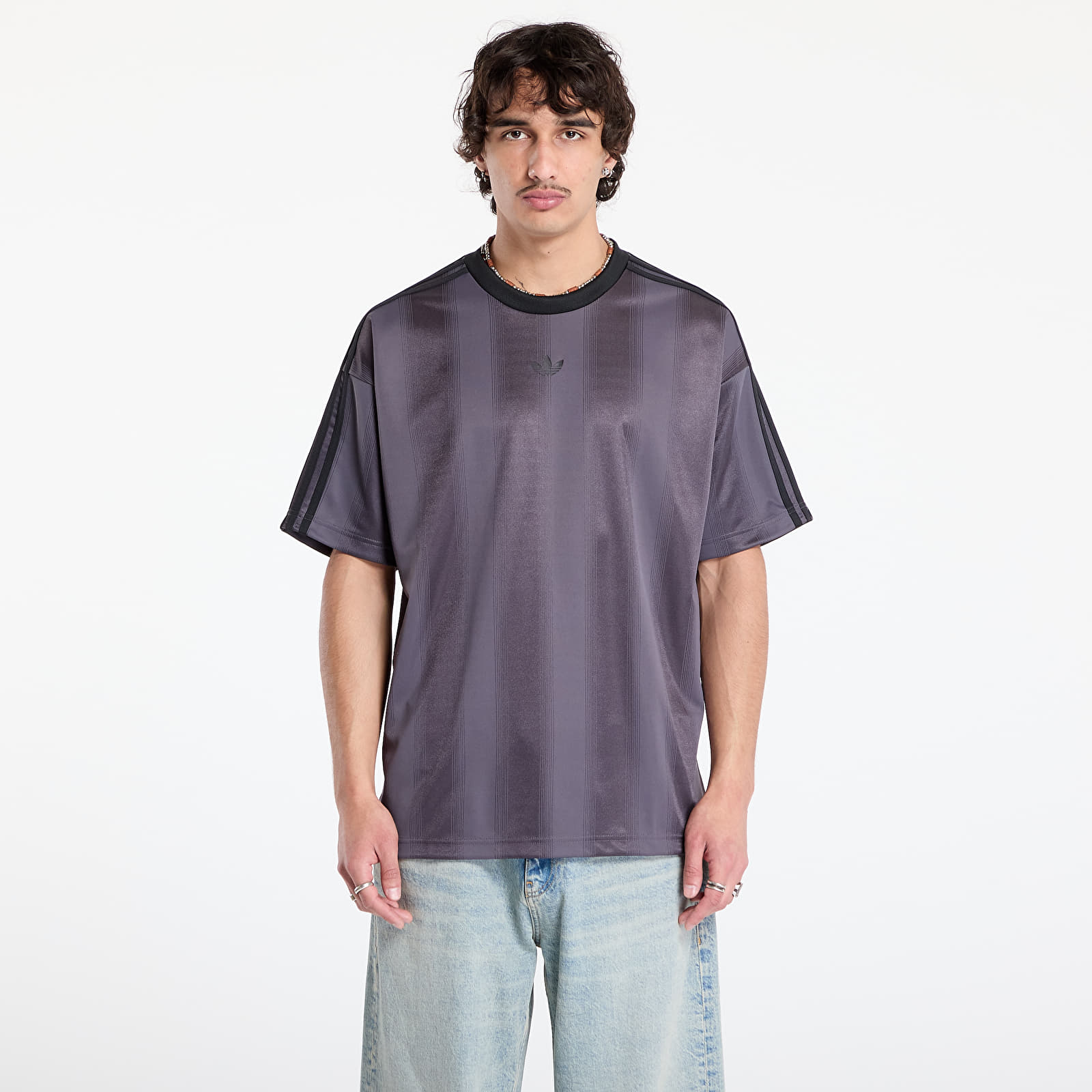 Trikots adidas Adicolor Jacquard Jersey Grey Strata/ Black