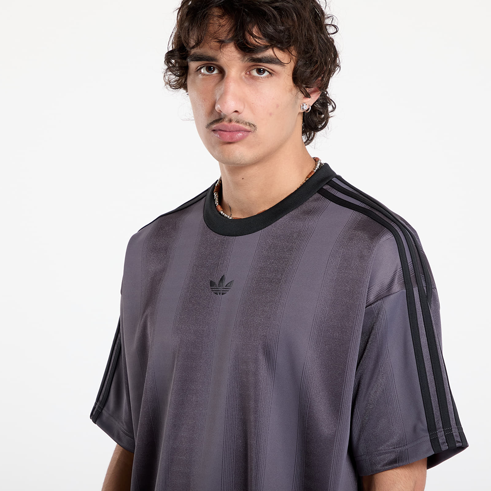 Trikots adidas Adicolor Jacquard Jersey Grey Strata/ Black