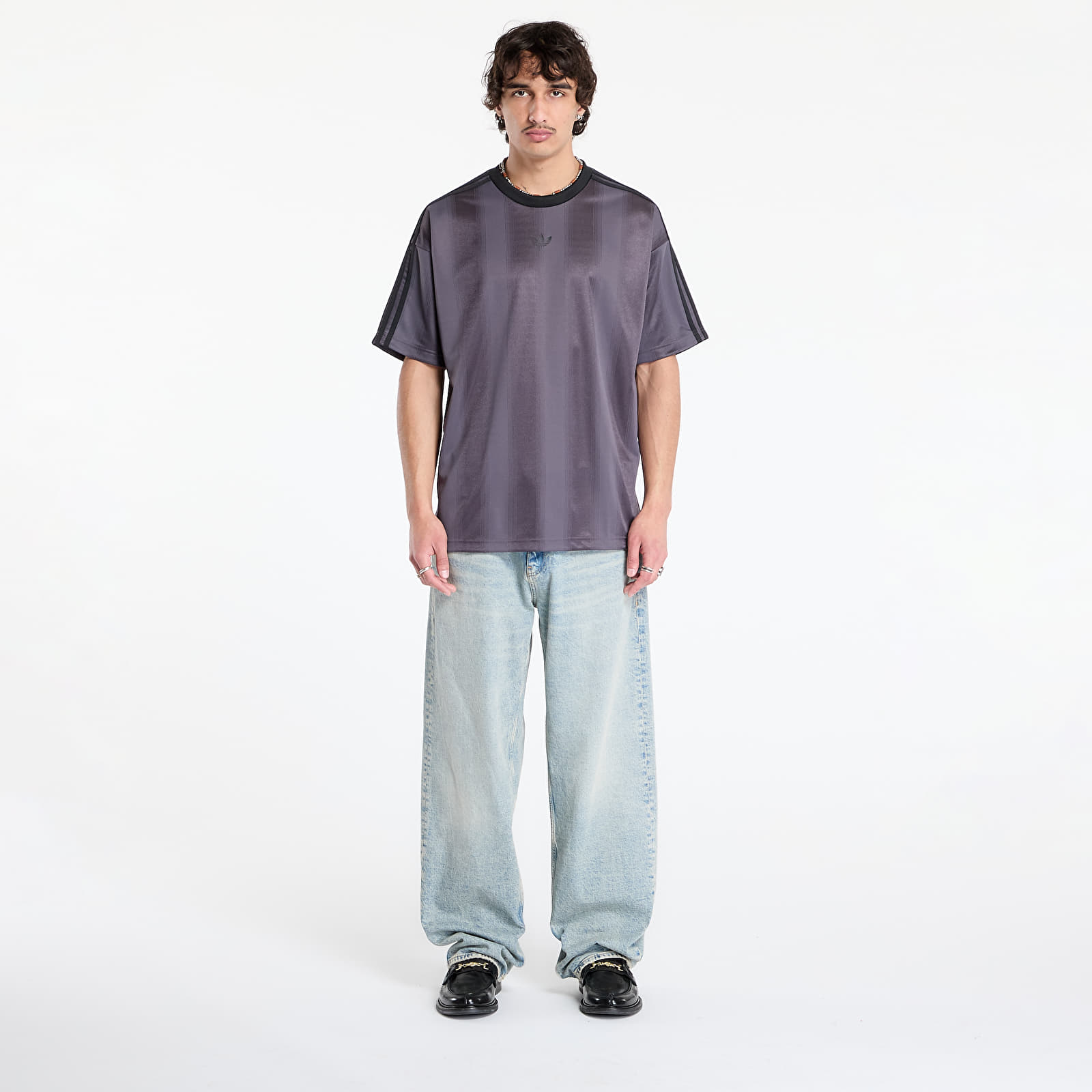 Trikots adidas Adicolor Jacquard Jersey Grey Strata/ Black