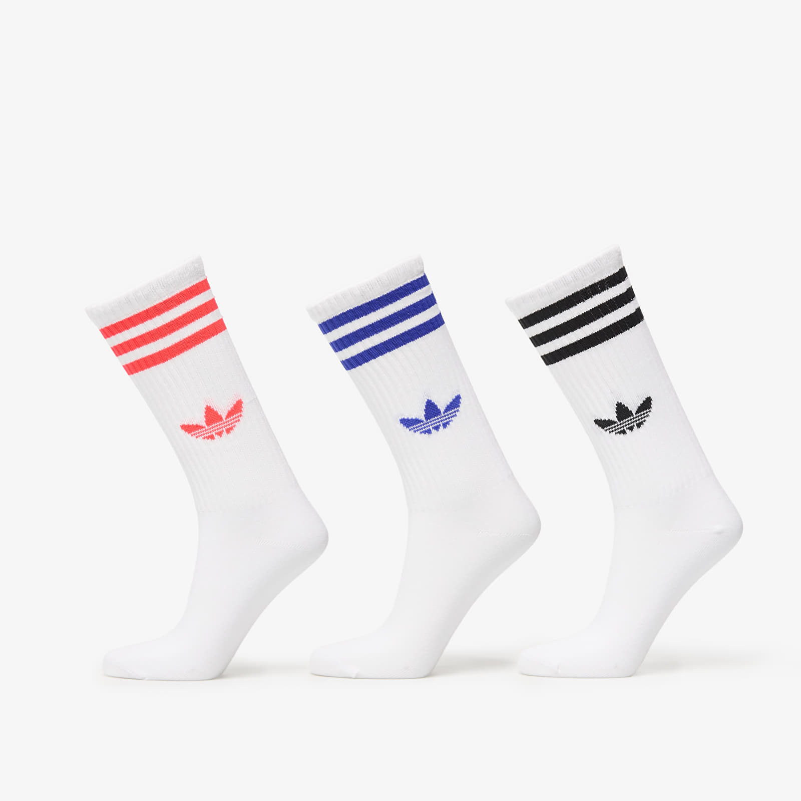 adidas 3-Stripes High Crew Socks 3-Pack White/ Black/ Black M