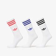 adidas 3-Stripes High Crew Socks 3-Pack White/ Black/ Black