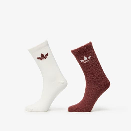 adidas Fluffy Crew Sock 2-Pack Fox Brown/ Off White