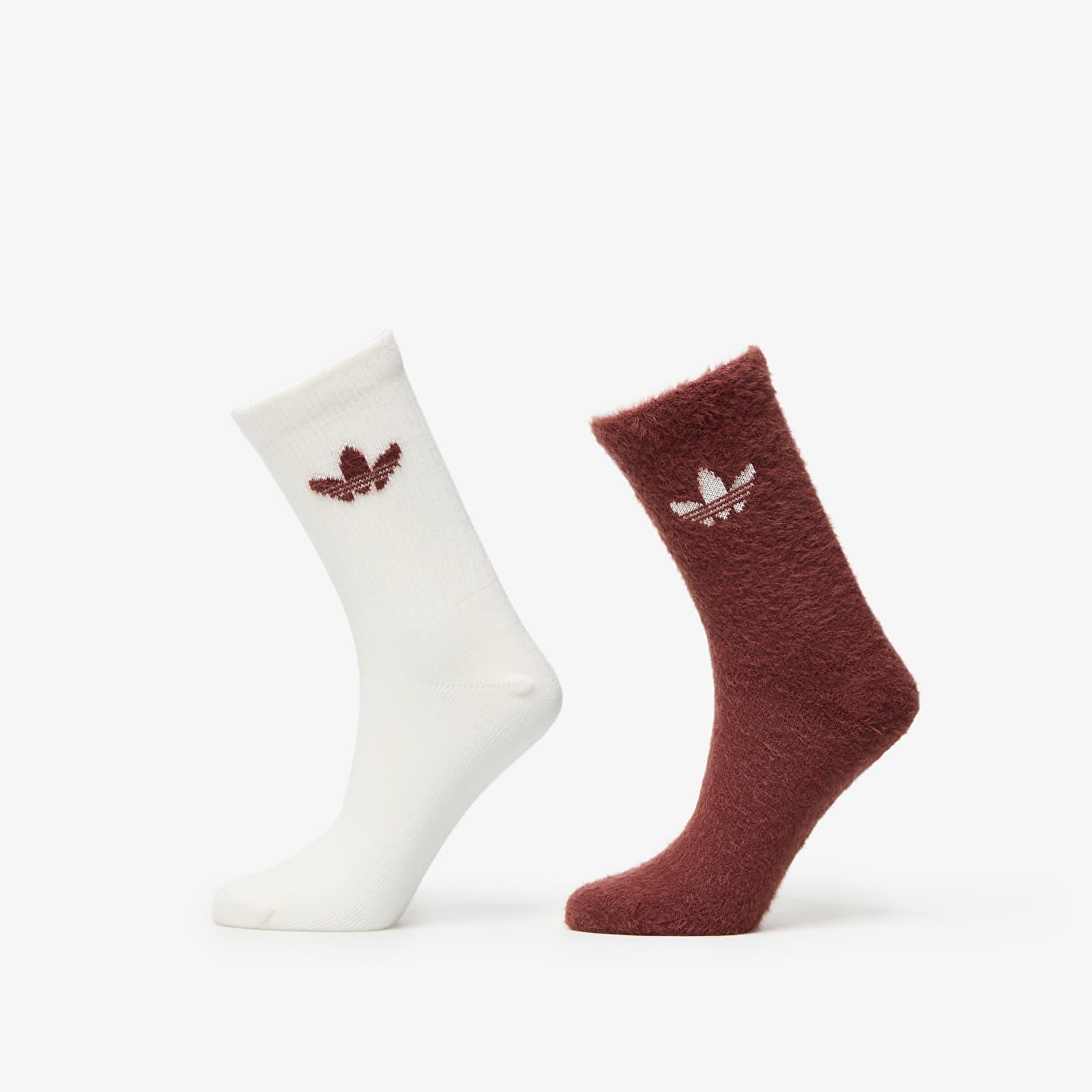 Men's hoodies and sweaters adidas Fluffy Crew Sock 2-Pack Fox Brown/ Off White