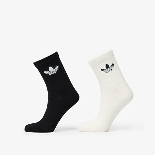 adidas Fluffy Crew Sock 2-Pack Off White/ Black
