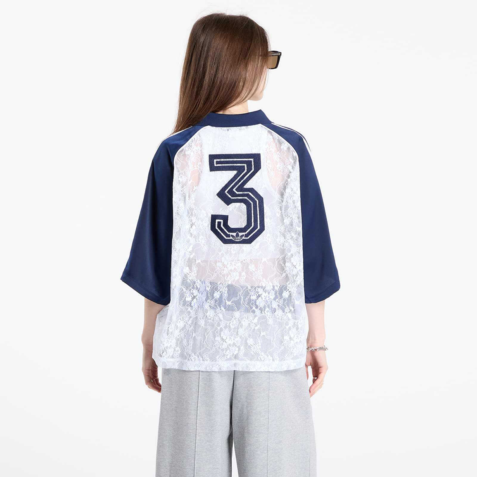 Camisetas de mujer adidas Originals Lace Jersey White
