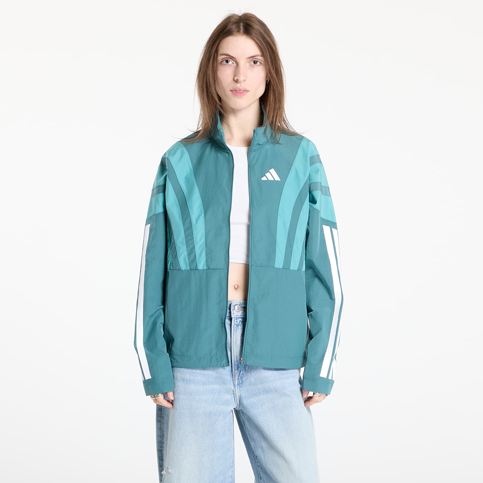 Women's jackets adidas Adizero Archive Running Jacket Preloved Teal/ White