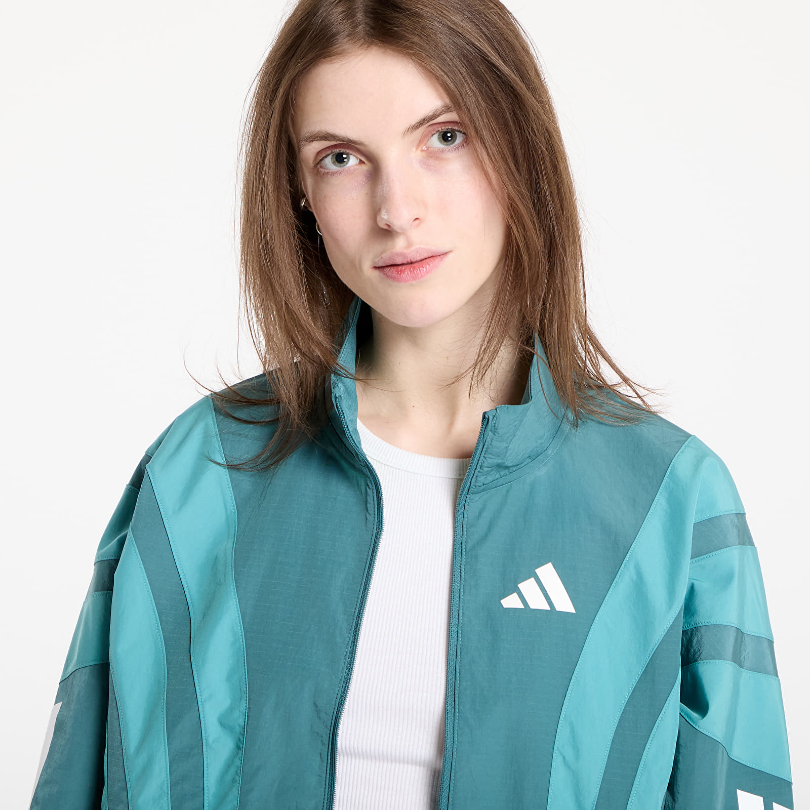 Women's jackets adidas Adizero Archive Running Jacket Preloved Teal/ White