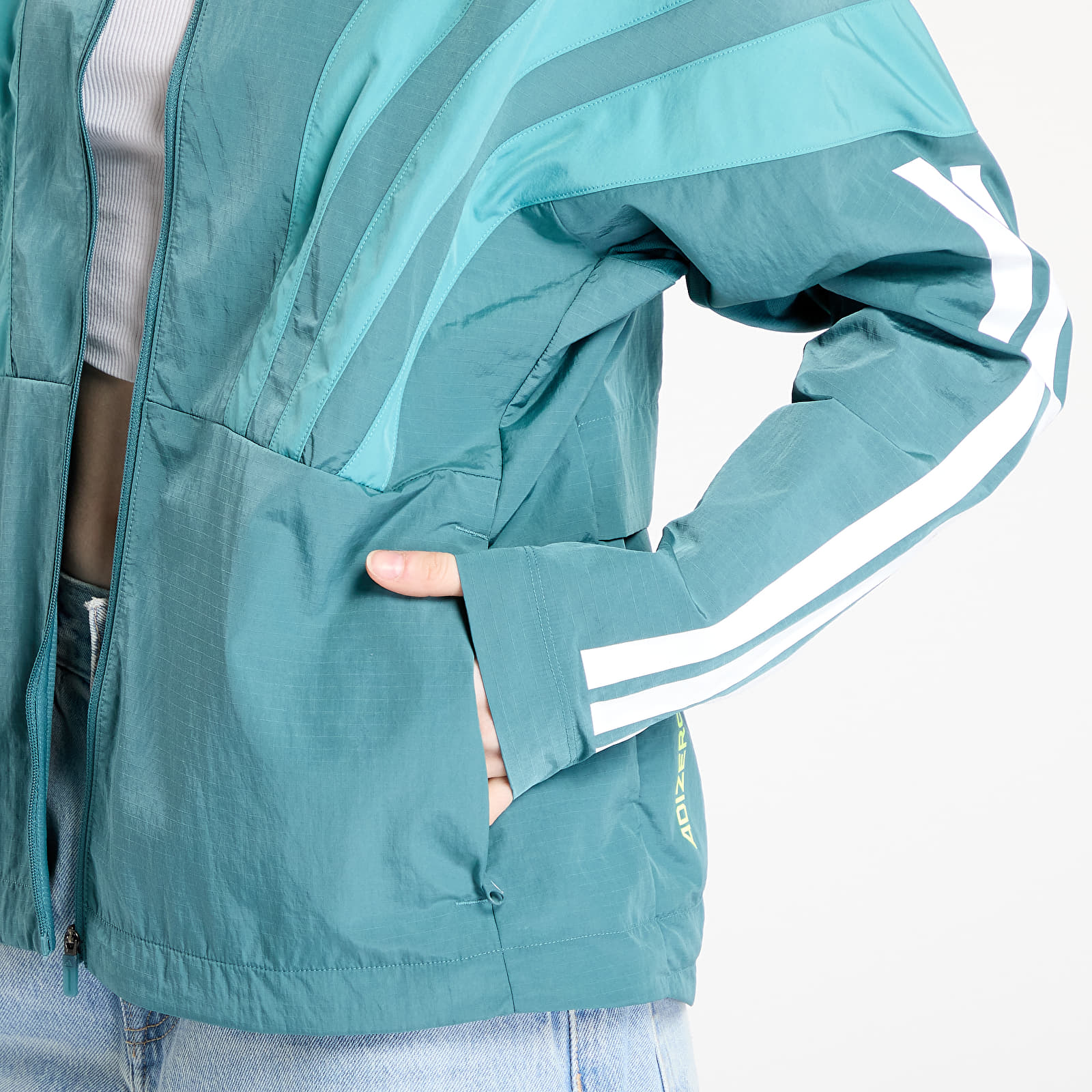 Women's jackets adidas Adizero Archive Running Jacket Preloved Teal/ White