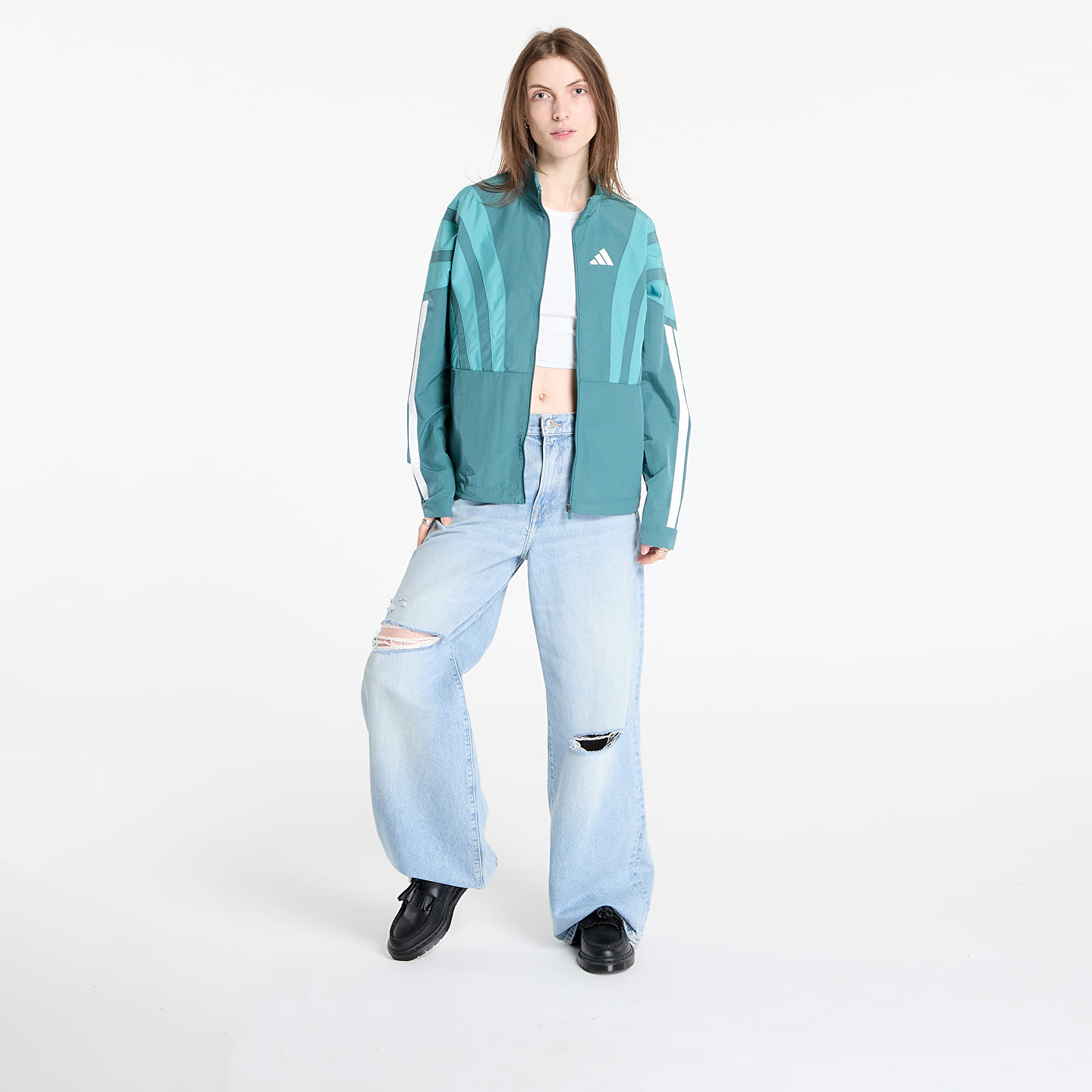 Women's jackets adidas Adizero Archive Running Jacket Preloved Teal/ White
