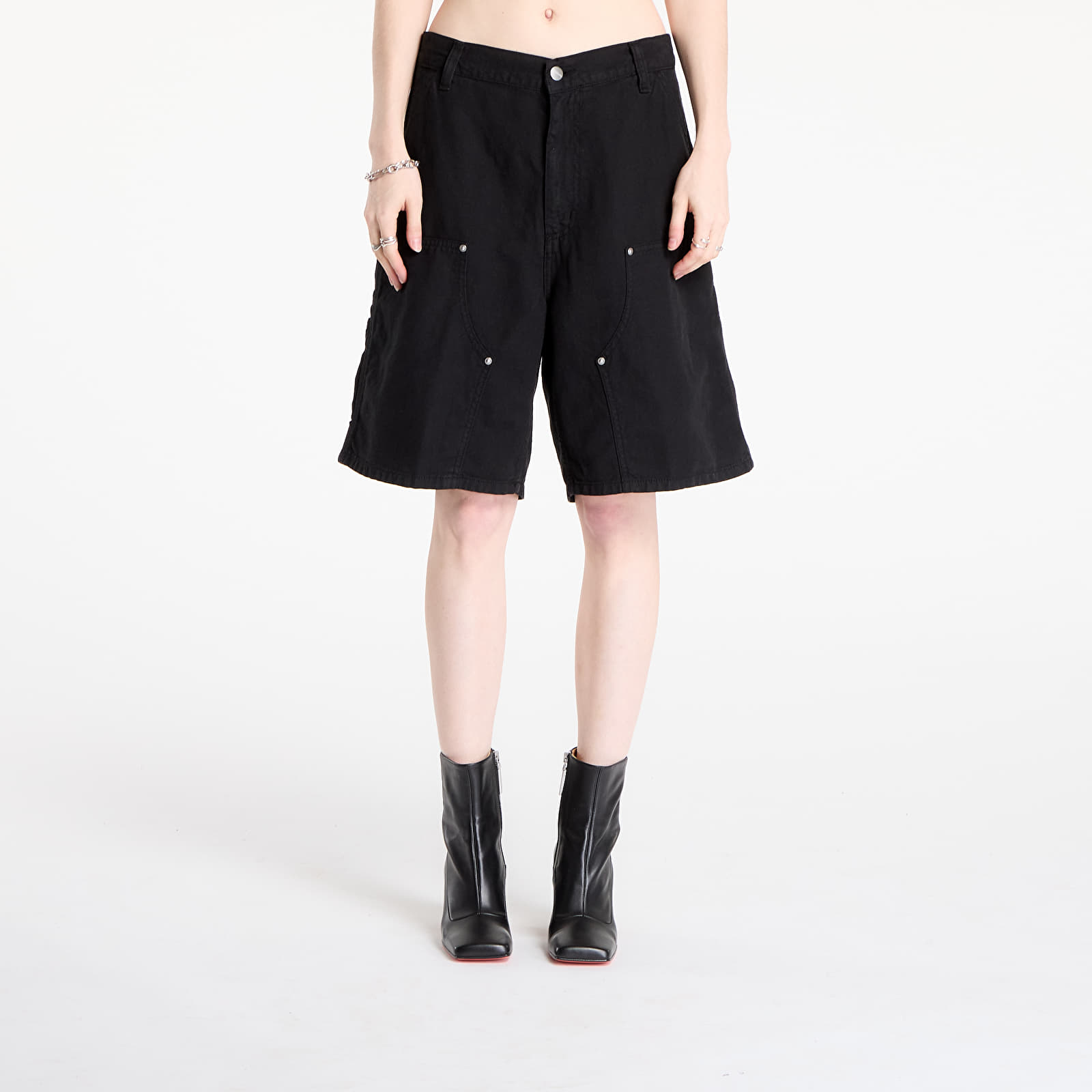 Shorts für Frauen Carhartt WIP W' Branford Double Knee Short Black Garment Dyed