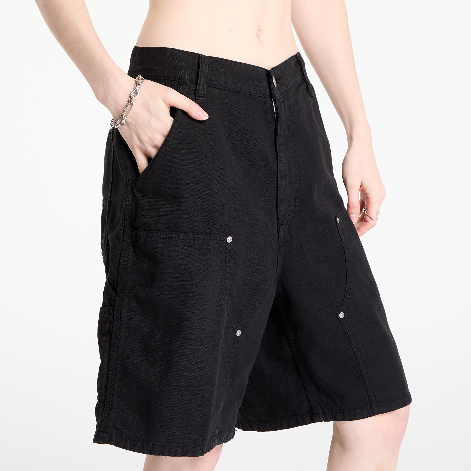 Shorts für Frauen Carhartt WIP W' Branford Double Knee Short Black Garment Dyed