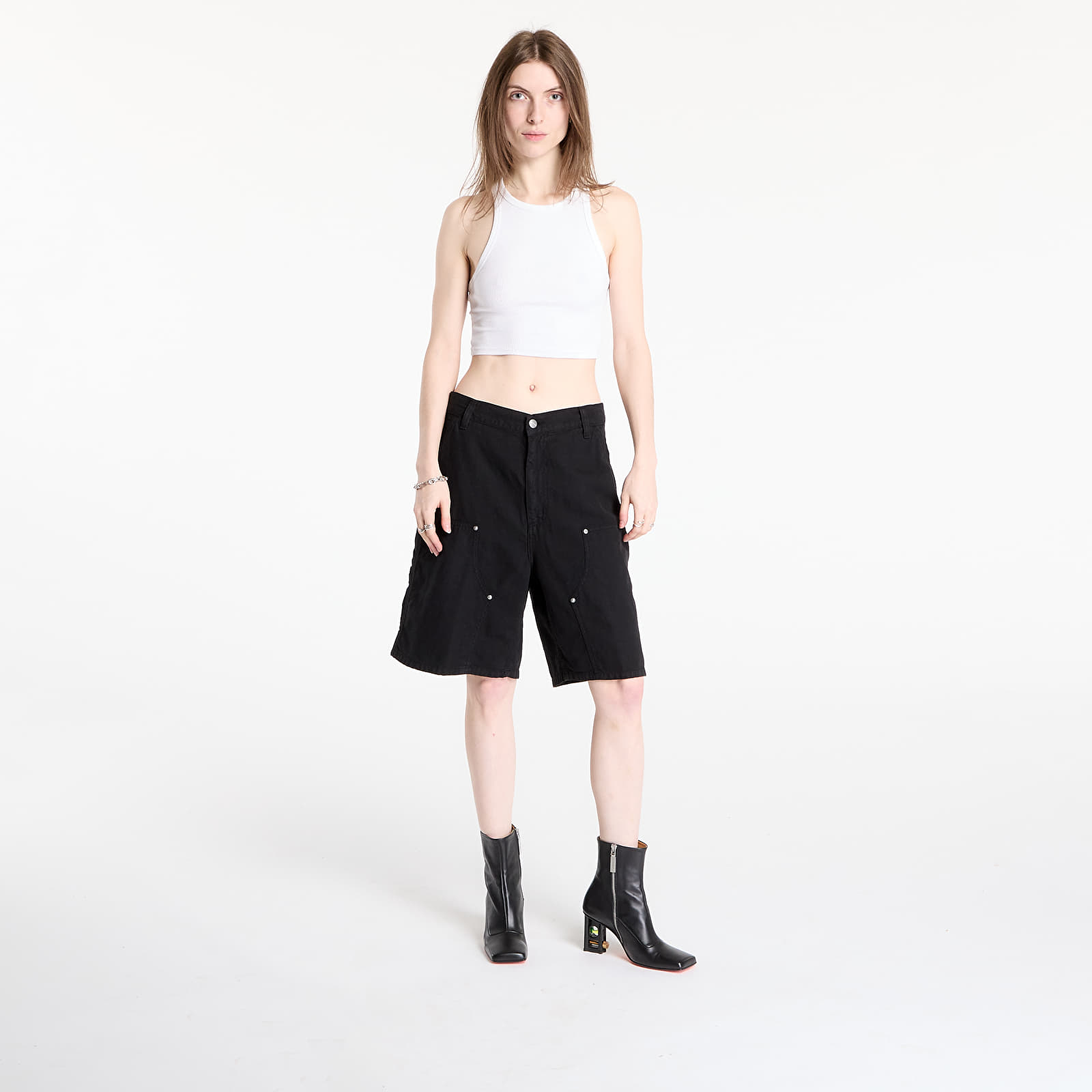 Shorts für Frauen Carhartt WIP W' Branford Double Knee Short Black Garment Dyed