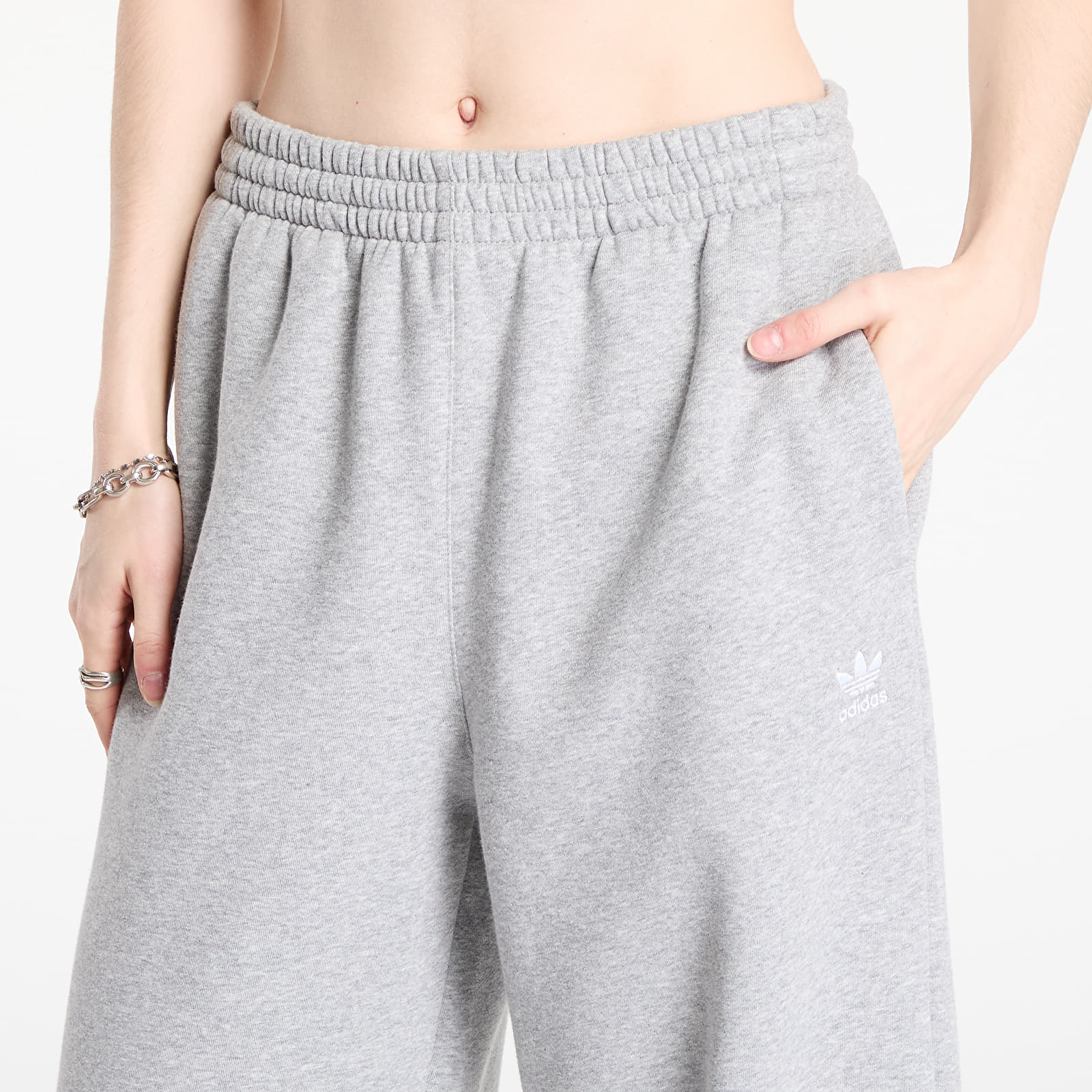 Pantalones de chándal para mujer adidas Essentials Wide Leg Pant Fleece Medium Grey Heather