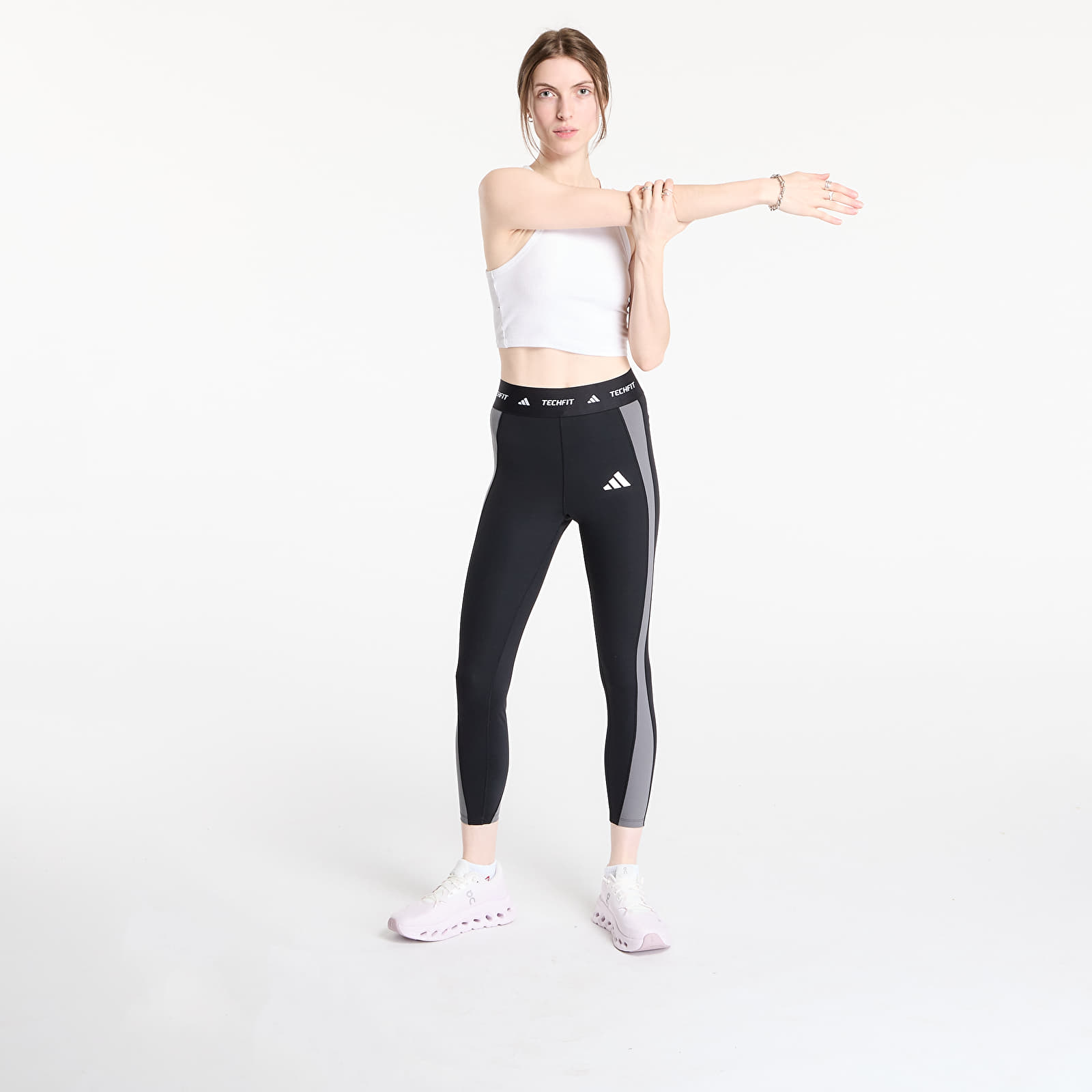 Mallas para mujer adidas Techfit Colorblock 7/8 Leggings Black/ Grey Four