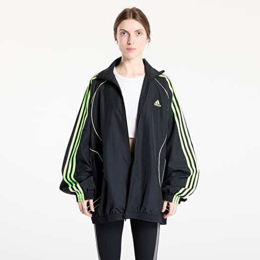 Jacket adidas Teamgeist Adicolor Oversized Woven Track Top Black/ Night Indigo