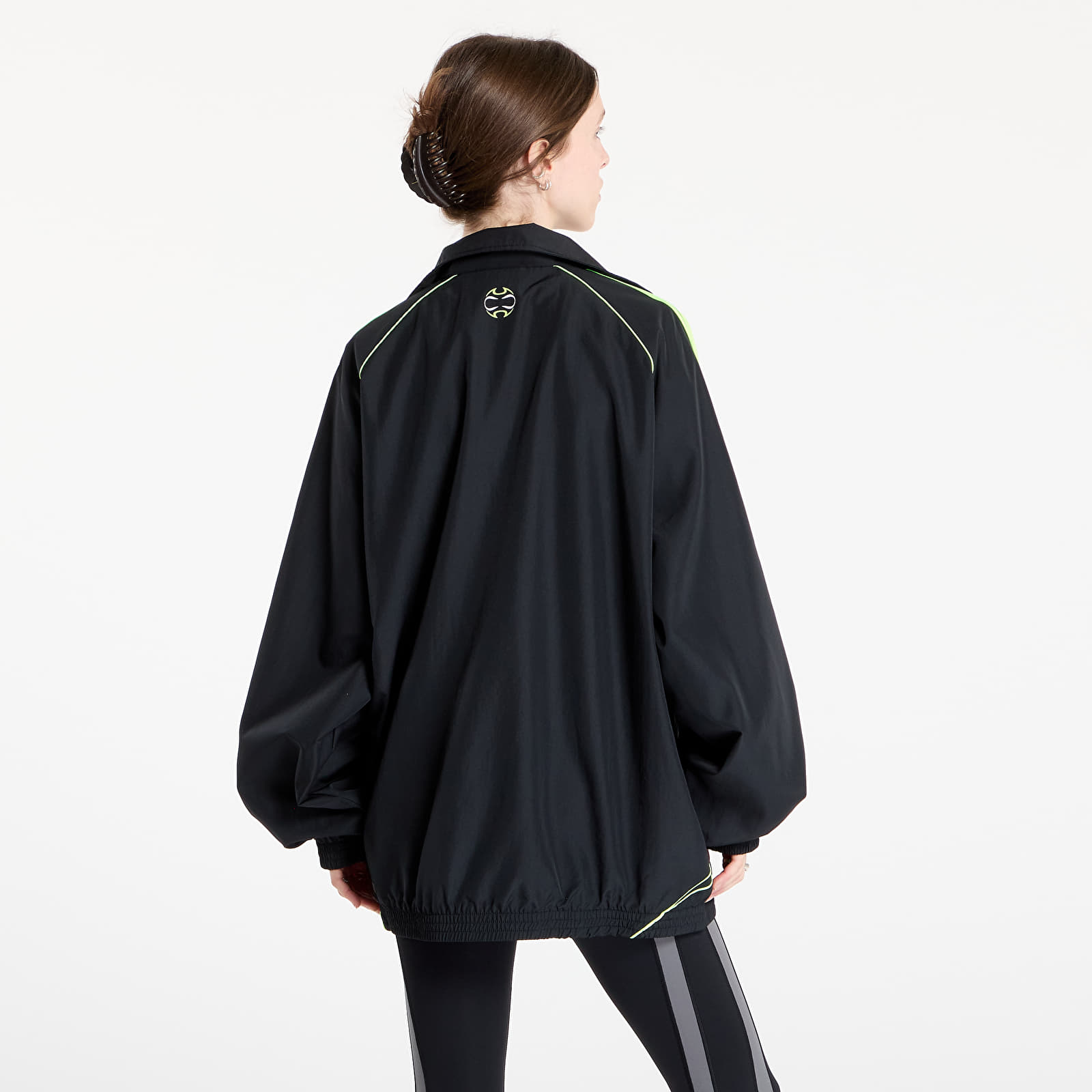 Women's jackets adidas Teamgeist Adicolor Oversized Woven Track Top Black/ Night Indigo