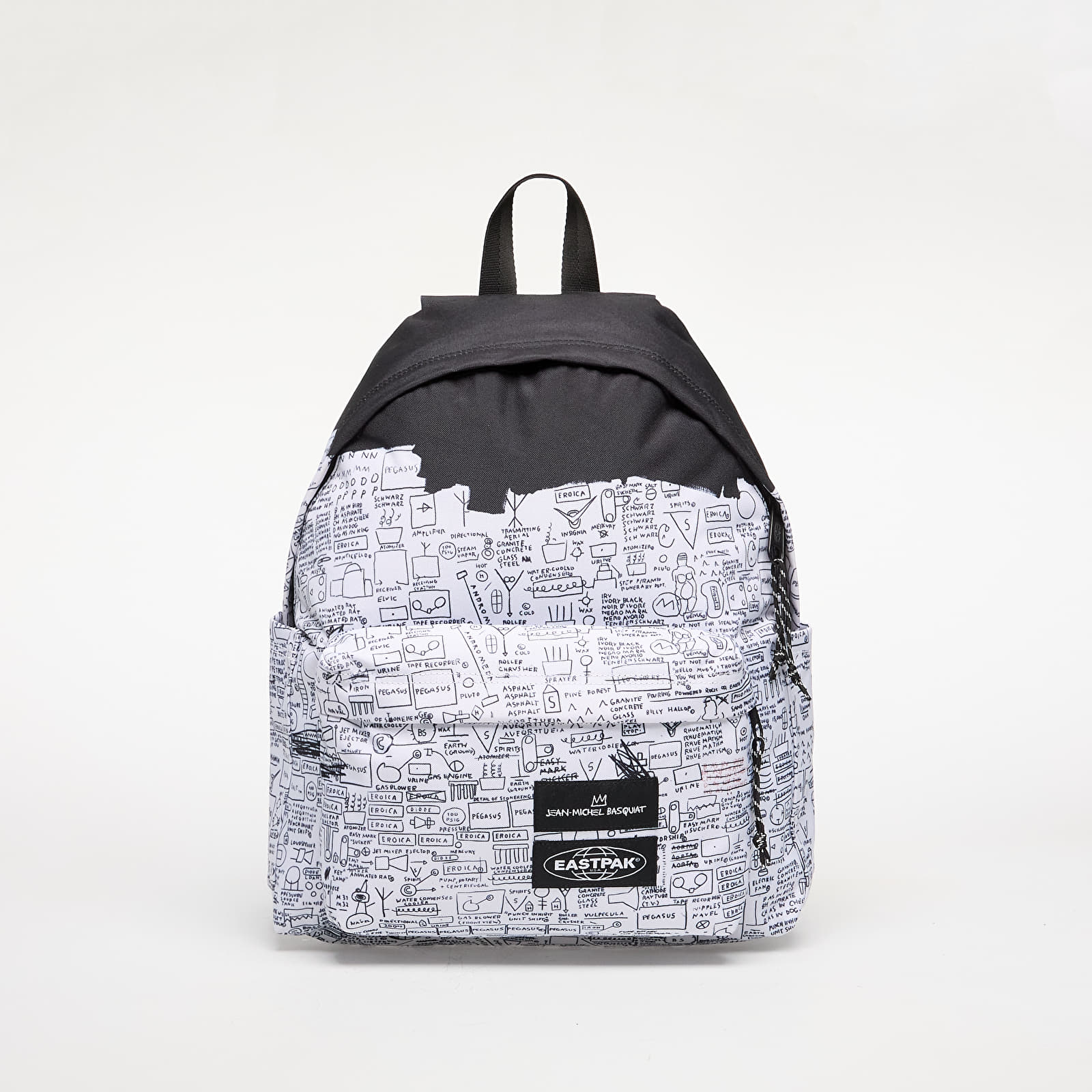 Mochilas para hombres Eastpak x Basquiat Day Pak'r Pegasus Backpack Black/ White