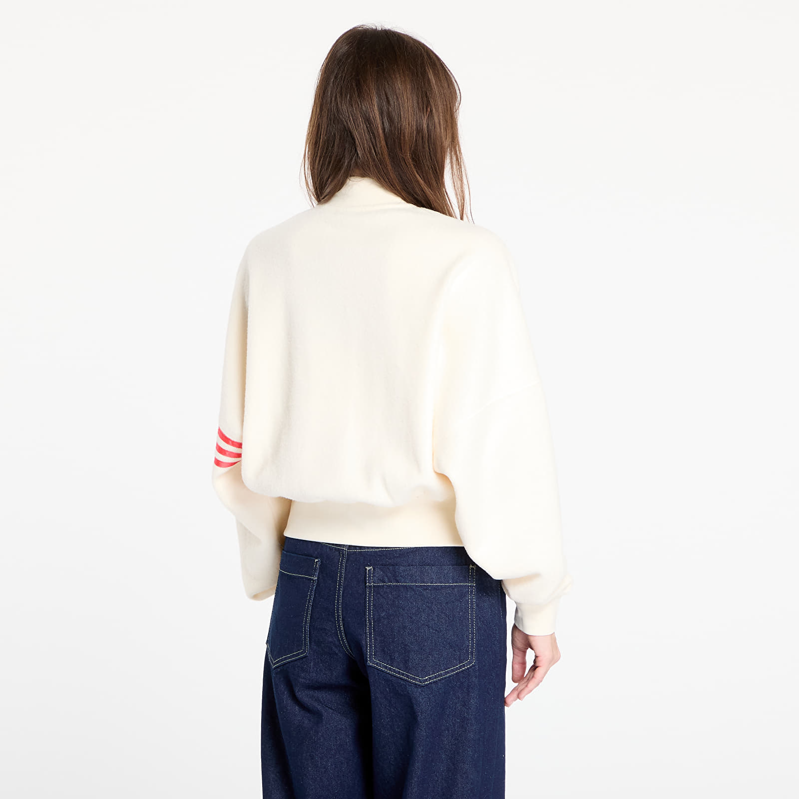 Naiste pommirõivad adidas Neuclassics Boucle Bomber Jacket Beige/ Cream White/ Real Coral