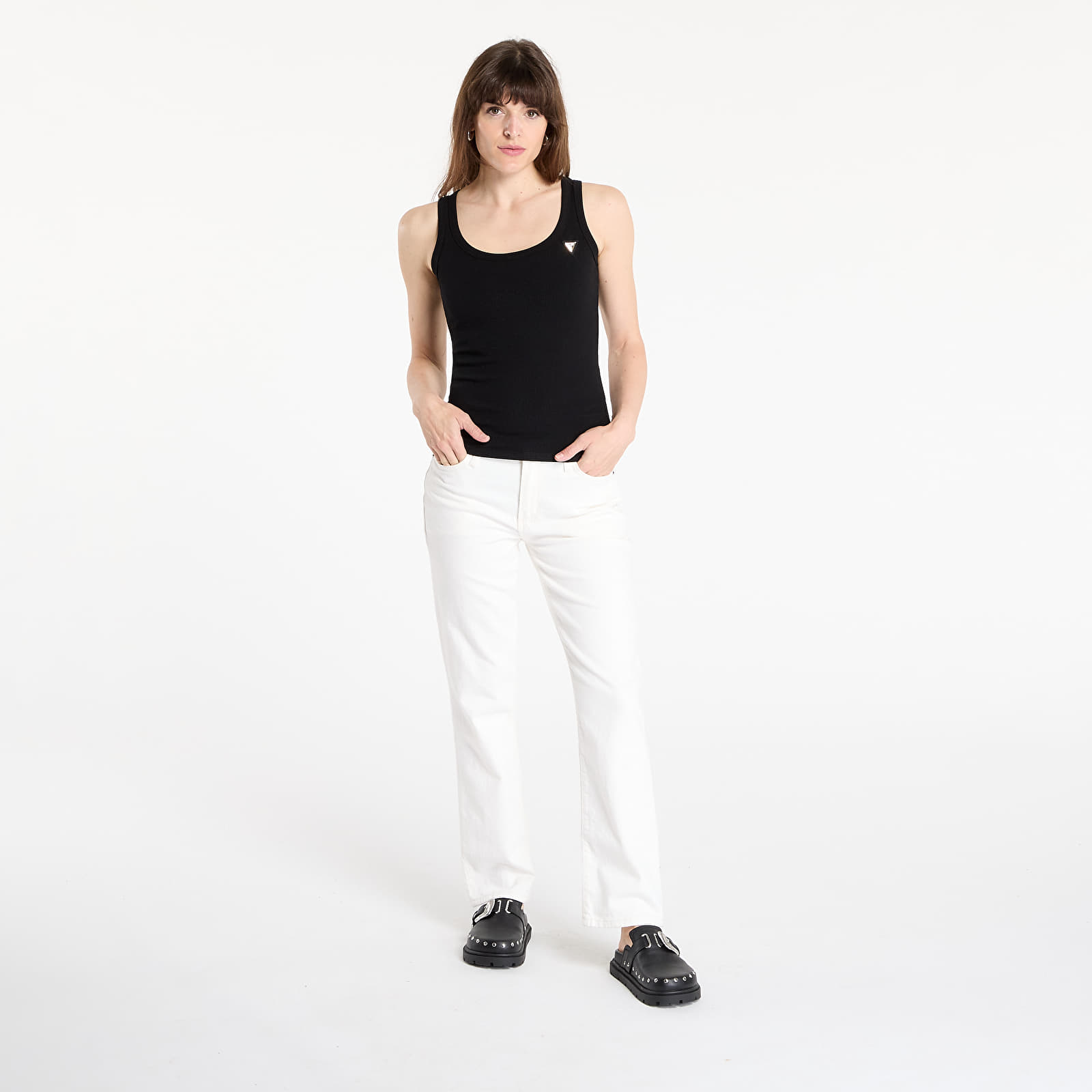 Dámské topy Guess Colette Rib Tank Black