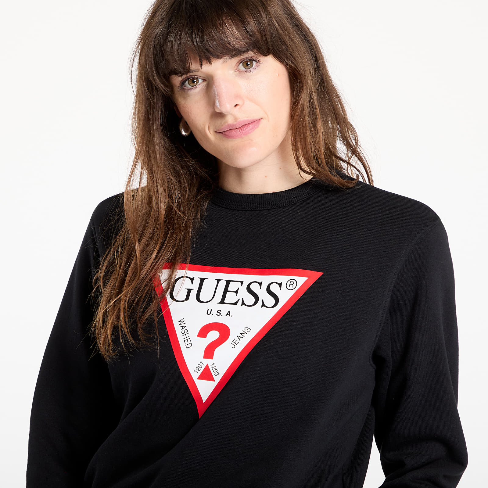 Mikiny Guess Cn Original Fleece Black