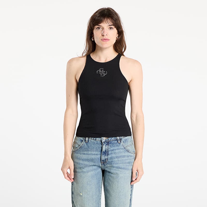 Top Guess New Sl Round Nk Guendalina Top Black