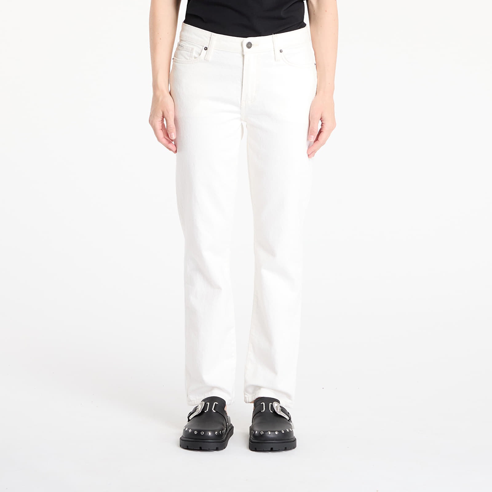 Pants Guess Jeans G08 Mid Rise Stra White