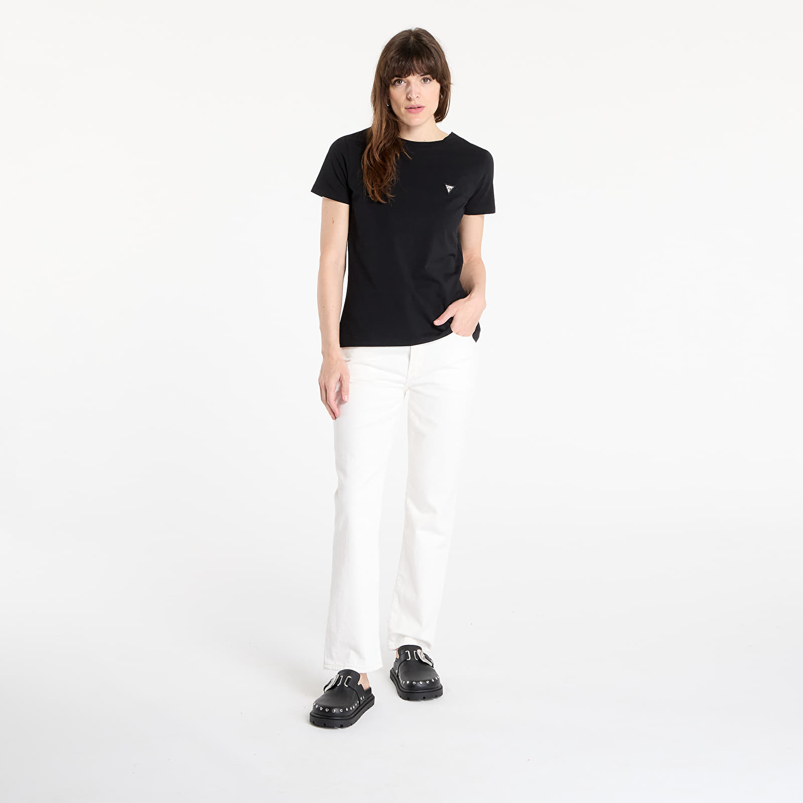 Pants Guess Jeans G08 Mid Rise Stra White