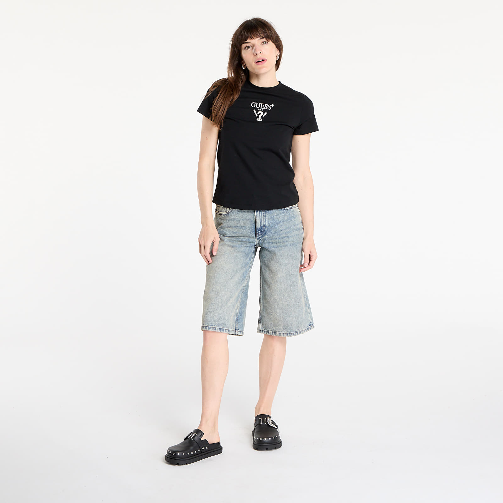 Trička Guess Colette Ss Tee Black