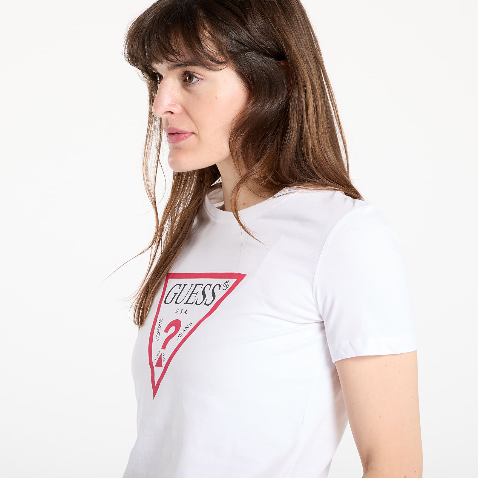 Trička Guess Ss Cn Original Tee White