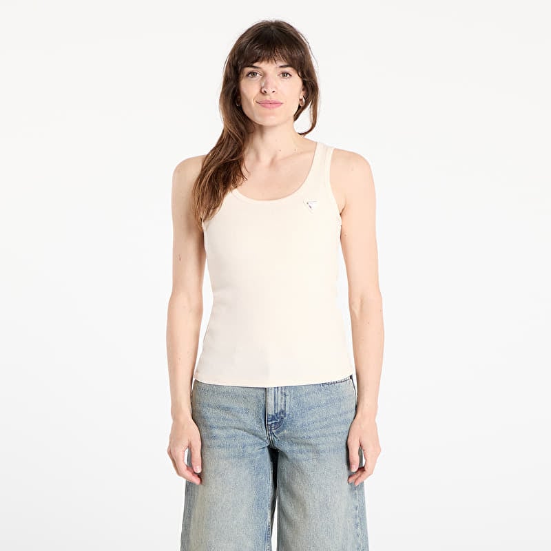 Top Guess Colette Rib Tank Beige