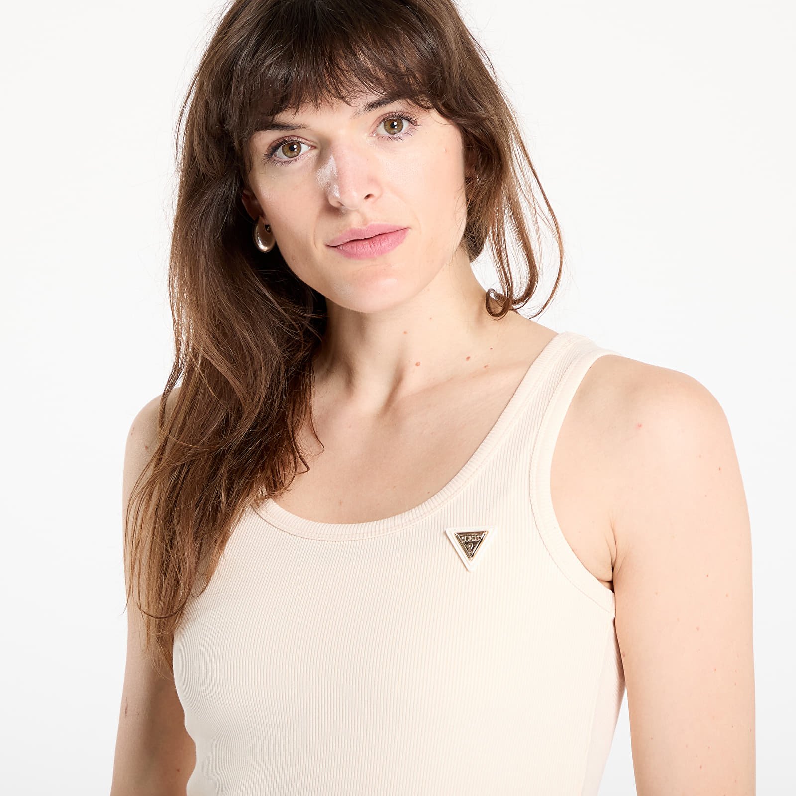 Topy Guess Colette Rib Tank Beige