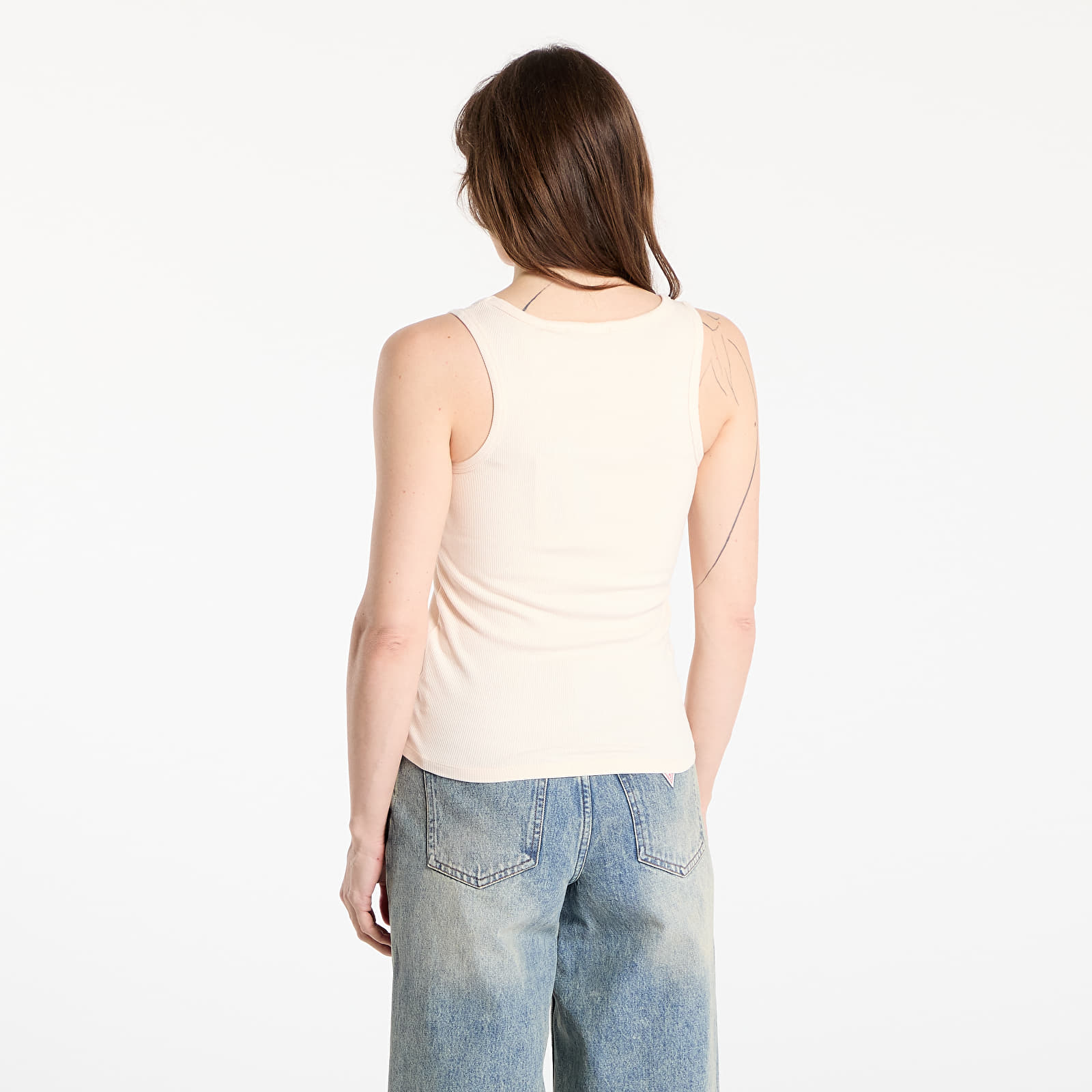 Topy Guess Colette Rib Tank Beige