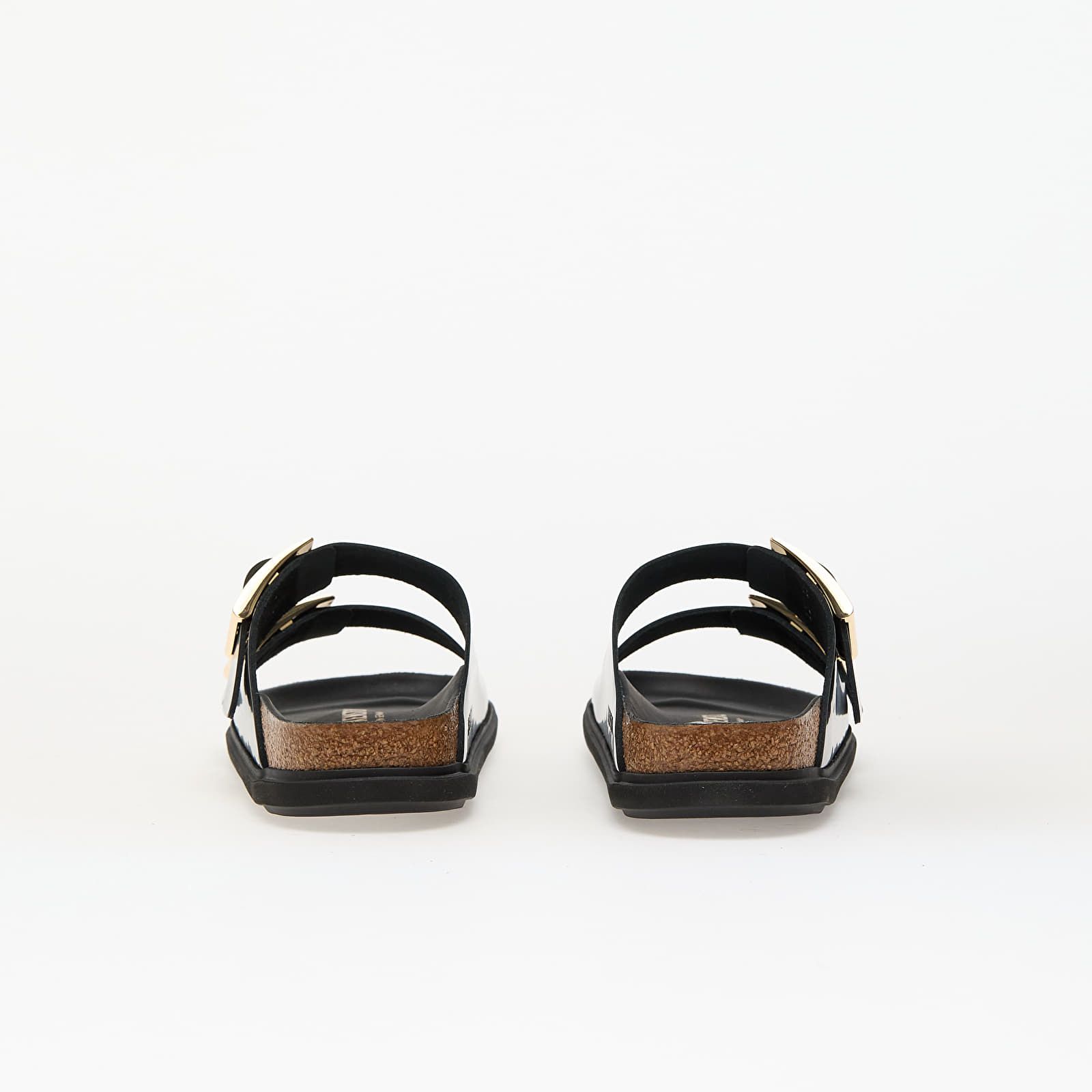 Women's sneakers and shoes Birkenstock Arizona Droplet Buckle Natural Leather Patent High-Shine Black