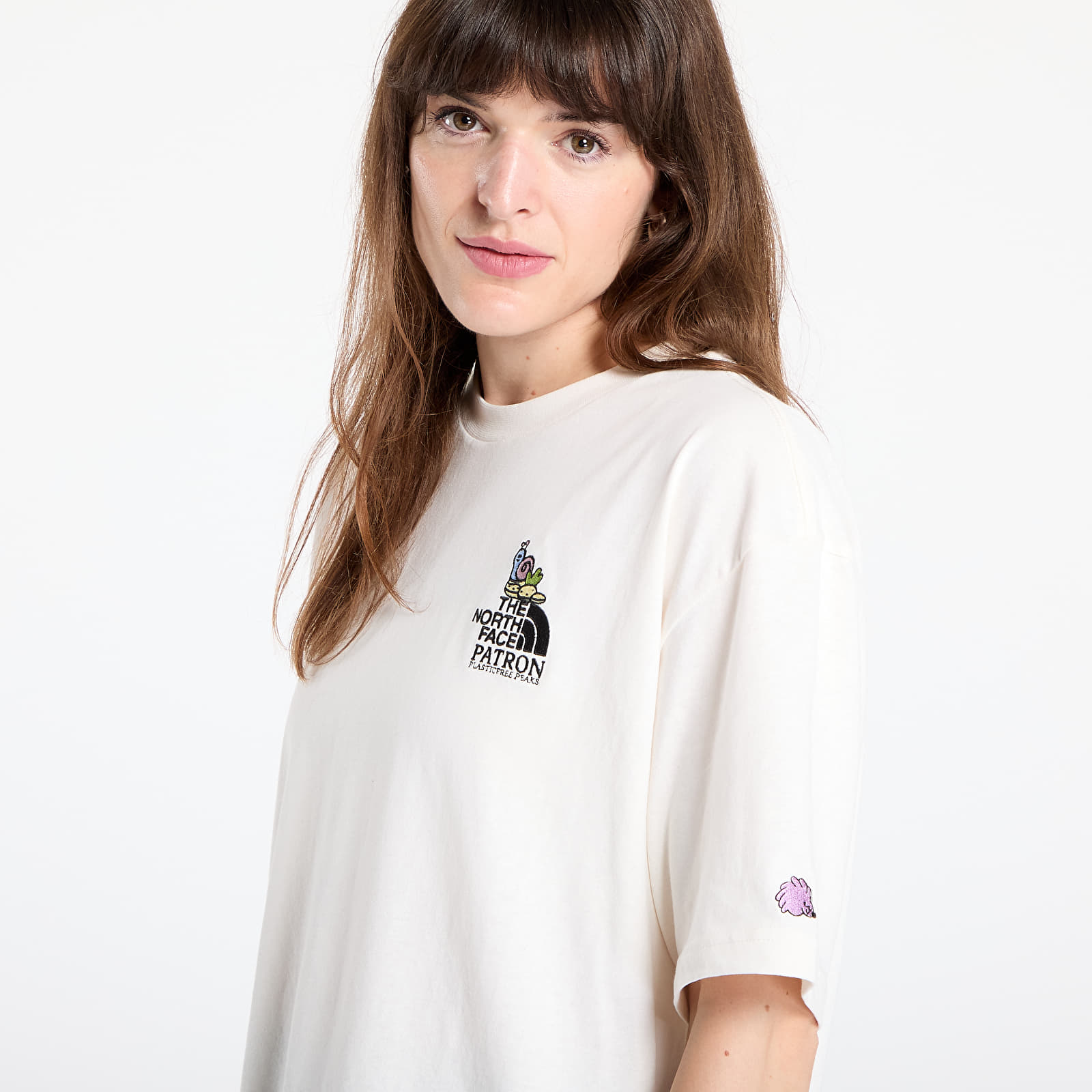 Meeste T-särgid The North Face UNISEX Ss Clean Trails Oversized Tee White Dune