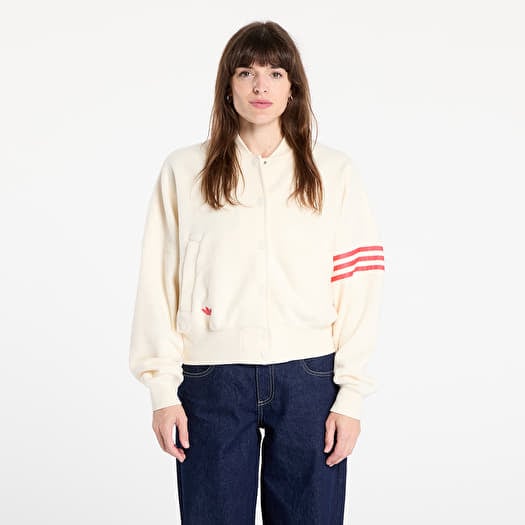 Bomber adidas Neuclassics Boucle Bomber Jacket Beige/ Cream White/ Real Coral