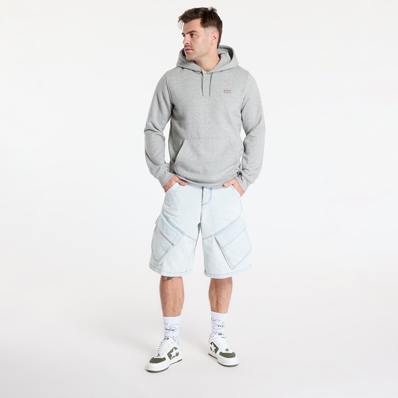 Pánské mikiny Dickies Oakport Hoodie Heather Grey