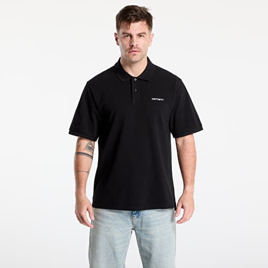 Camiseta Carhartt WIP S/S Carhartt Script Polo UNISEX Black/ White