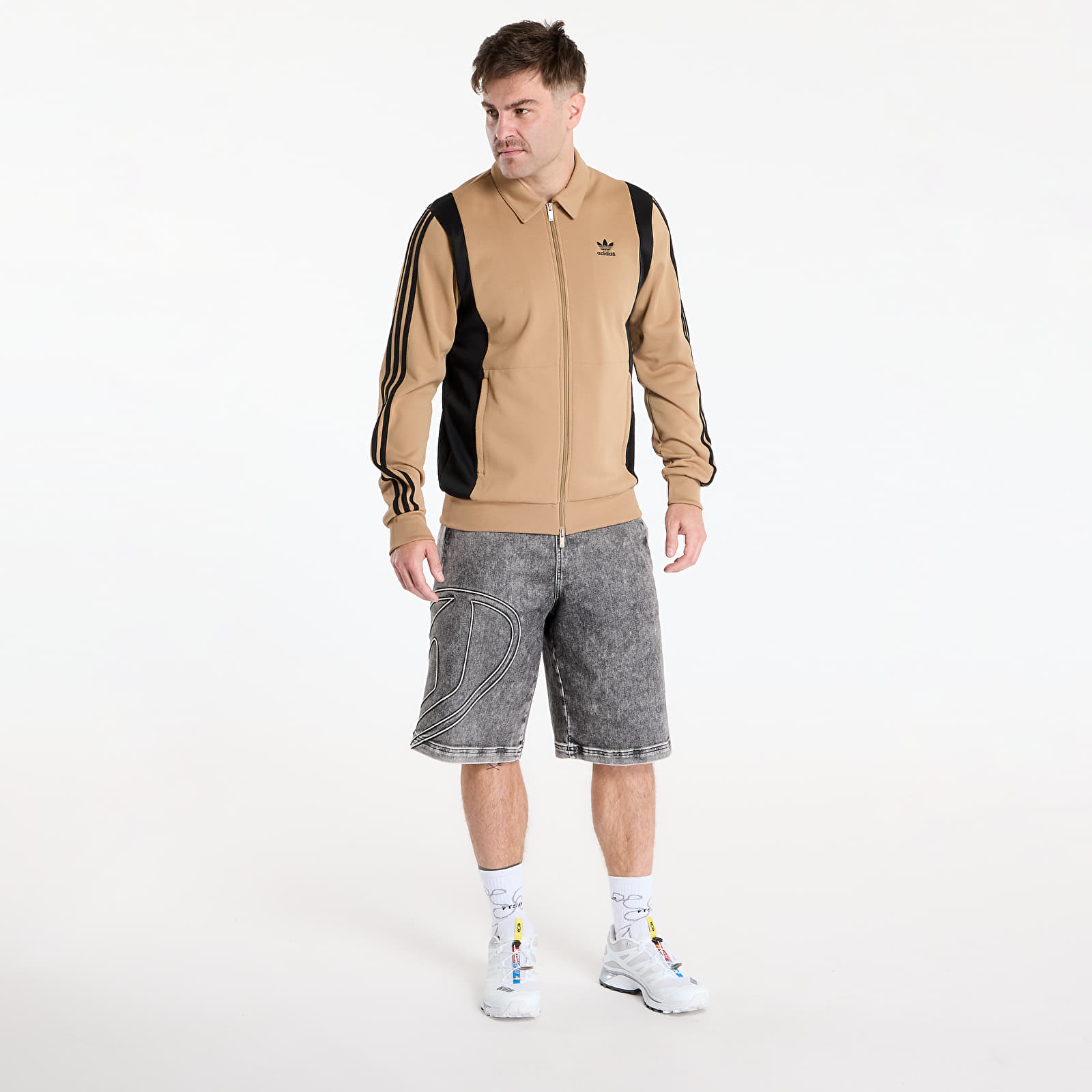 Men's jackets adidas Adicolor Panel Track Top Cardboard