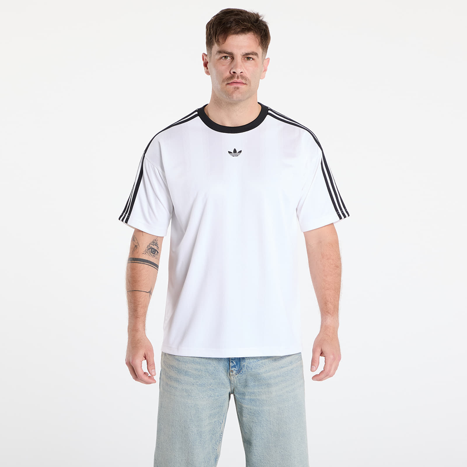 Póló adidas Jacquard Jersey White/ Black L akciós termékkép 1