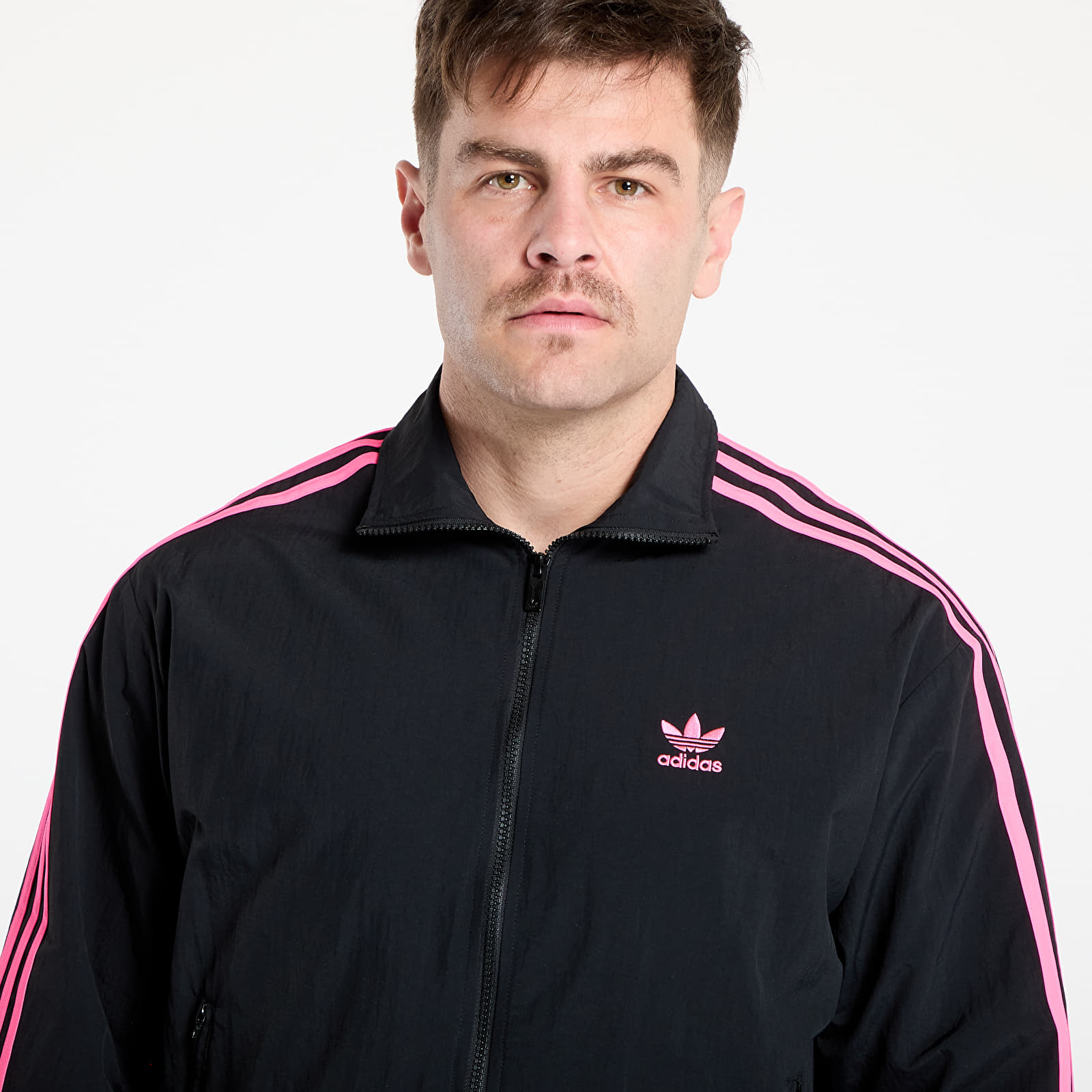 Chaquetas de hombre adidas Adicolor Woven Firebird Track Top Black/ Lucid Pink