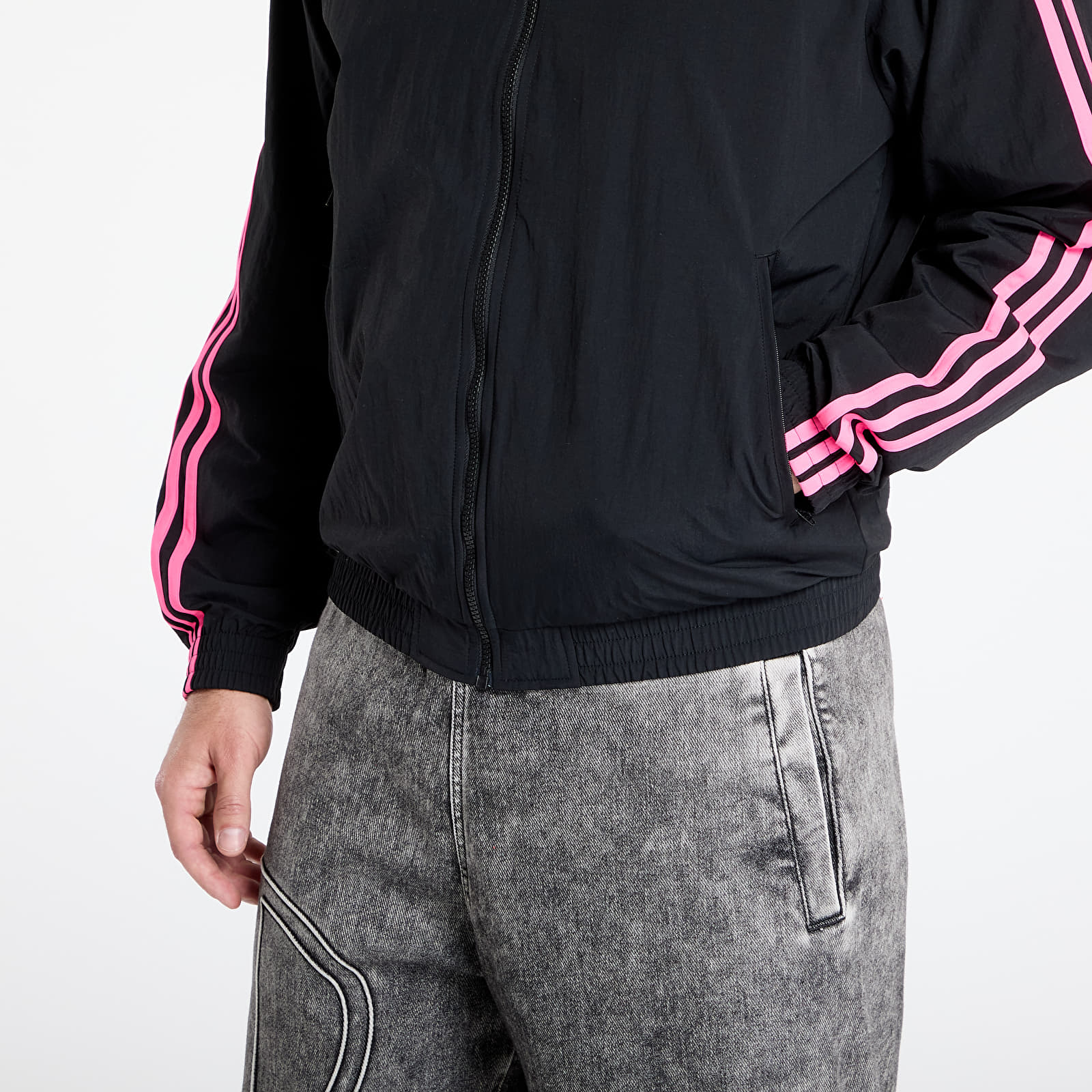 Chaquetas de hombre adidas Adicolor Woven Firebird Track Top Black/ Lucid Pink