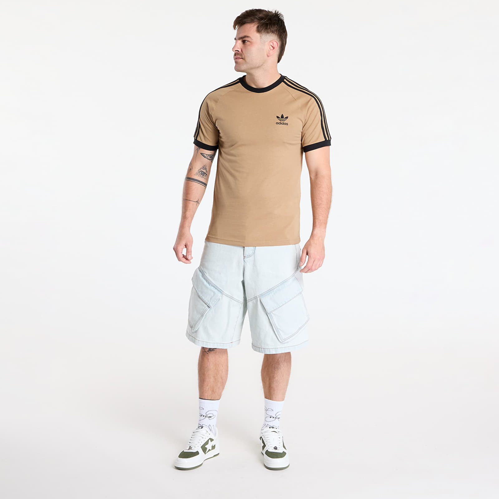Pánská trička adidas Adicolor Classics 3-Stripes T-Shirt Cardboard/ Black