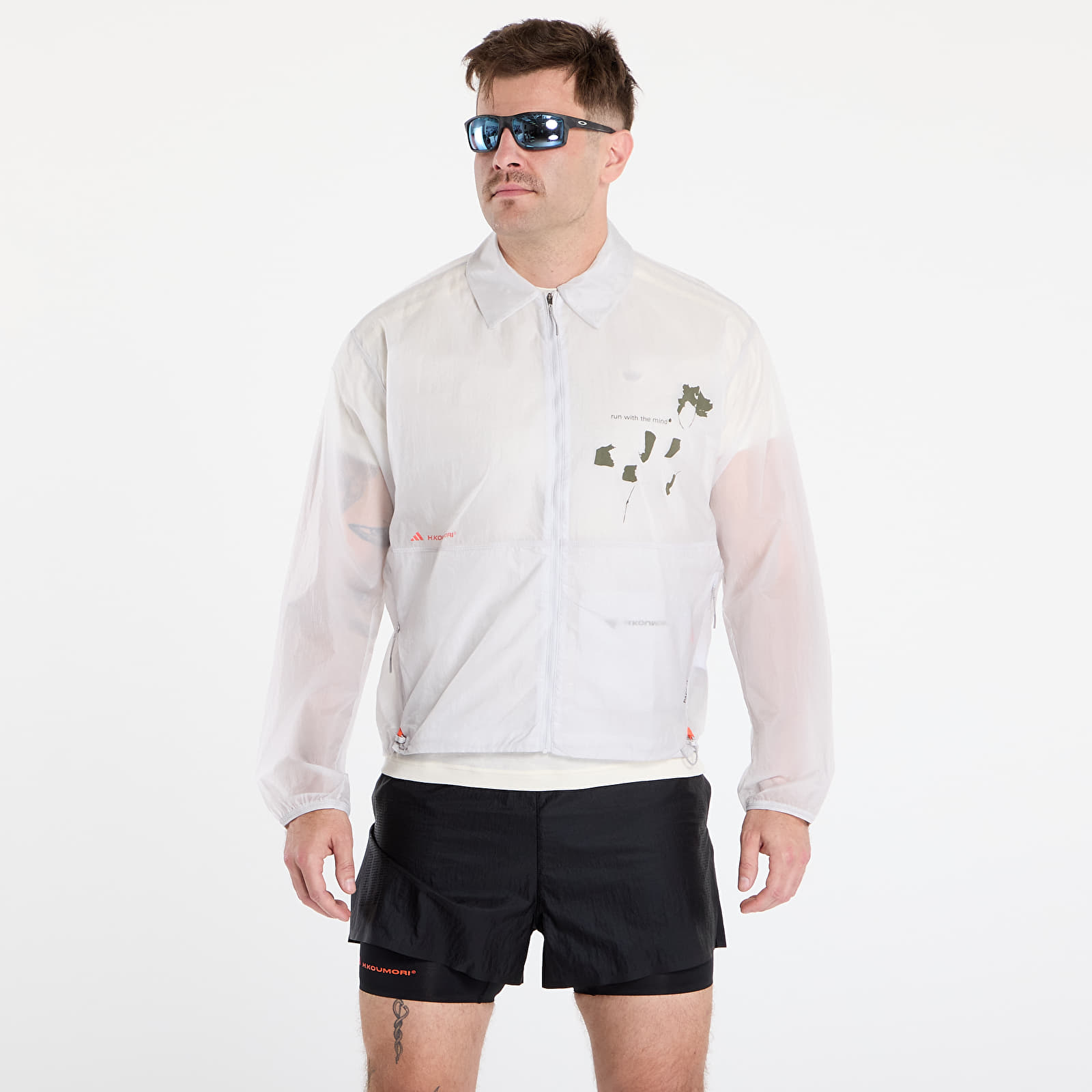 Chaquetas de hombre adidas Adi365 H.Koumori Running Coach Jacket Grey One/ Black