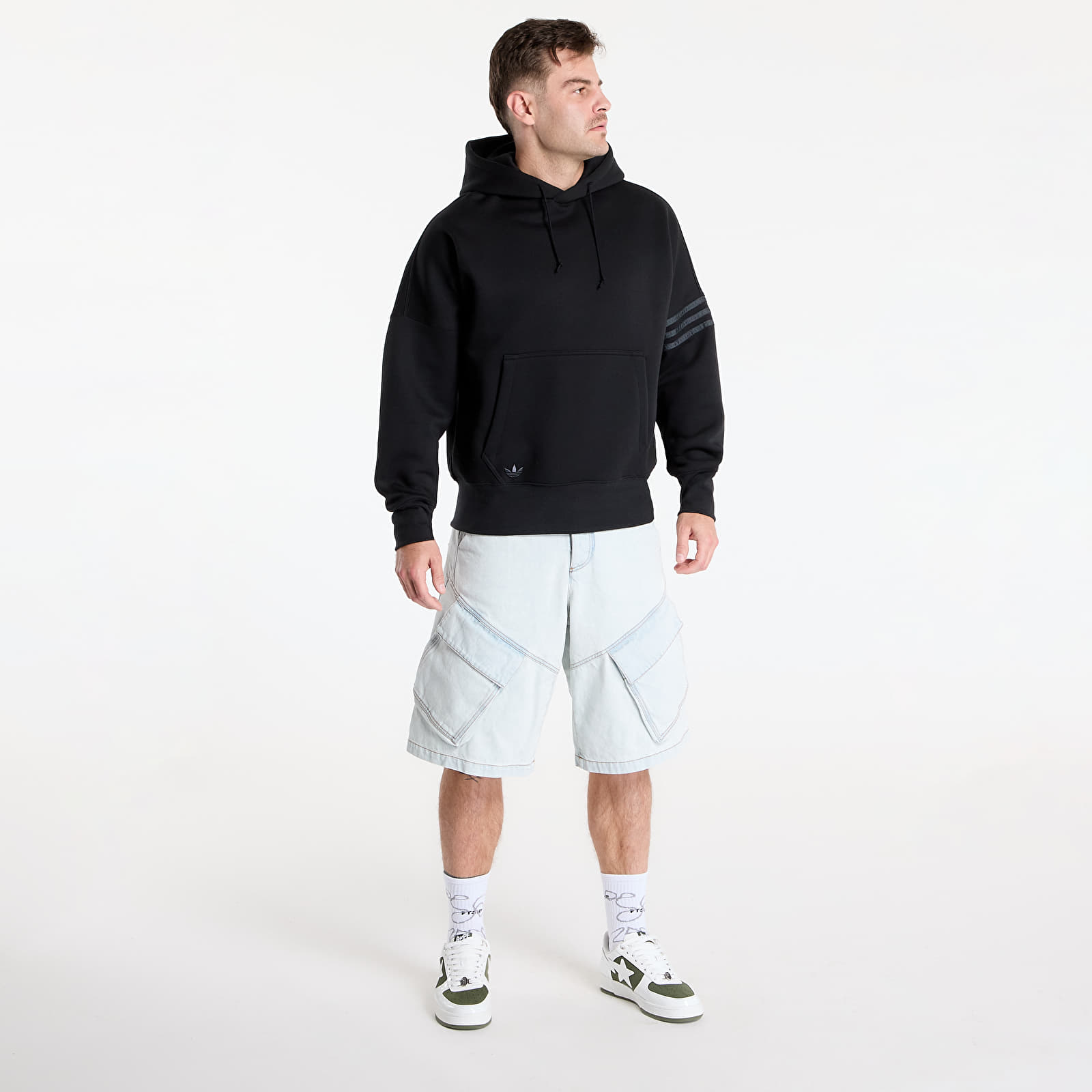 Pánské mikiny adidas Neuclassics Hoodie Black